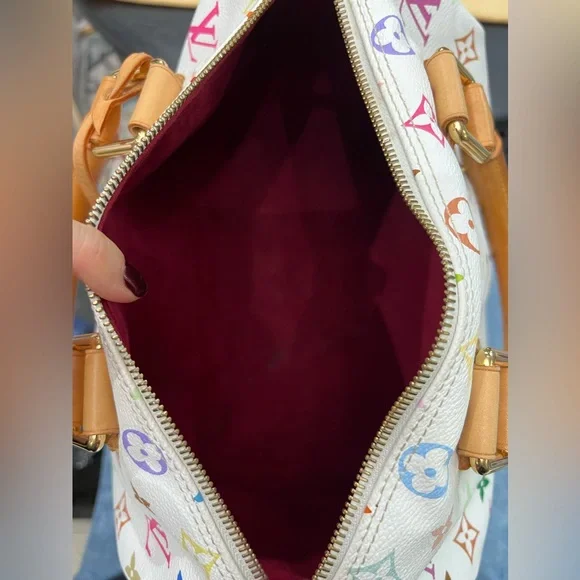 💙🩷Louis Vuitton x Takashi💚💜 White Multicolor Monogram Speedy 30 - Picture 4 of 11